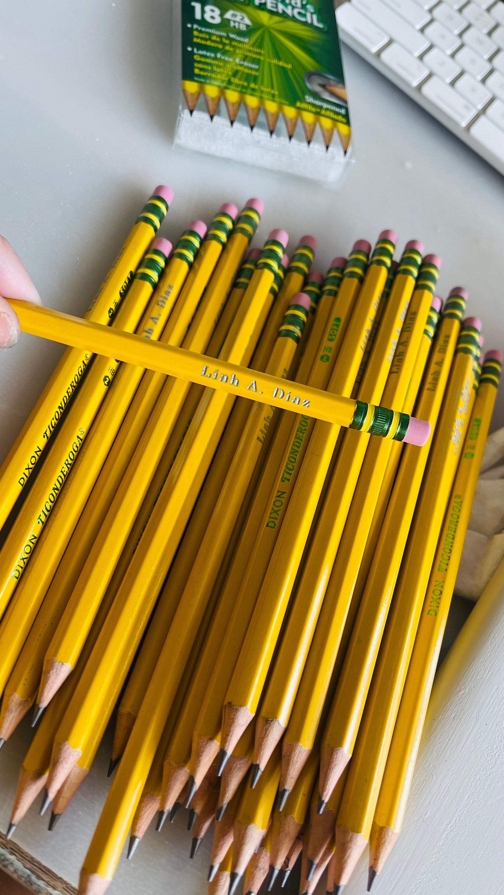 Custom Engraved Ticonderoga Pencil, Personalized Back to School